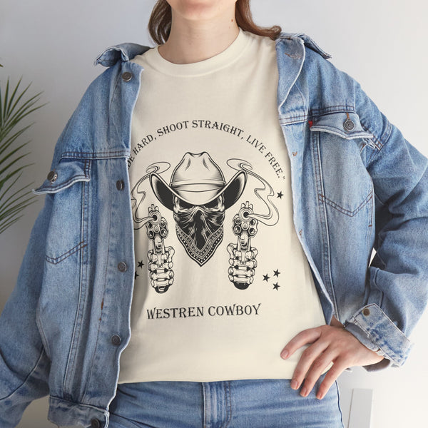 Live Free Western Cowboy T-Shirt