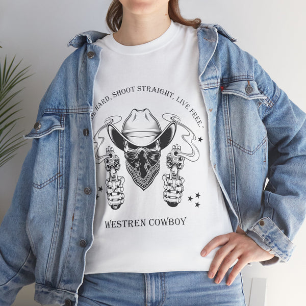 Live Free Western Cowboy T-Shirt