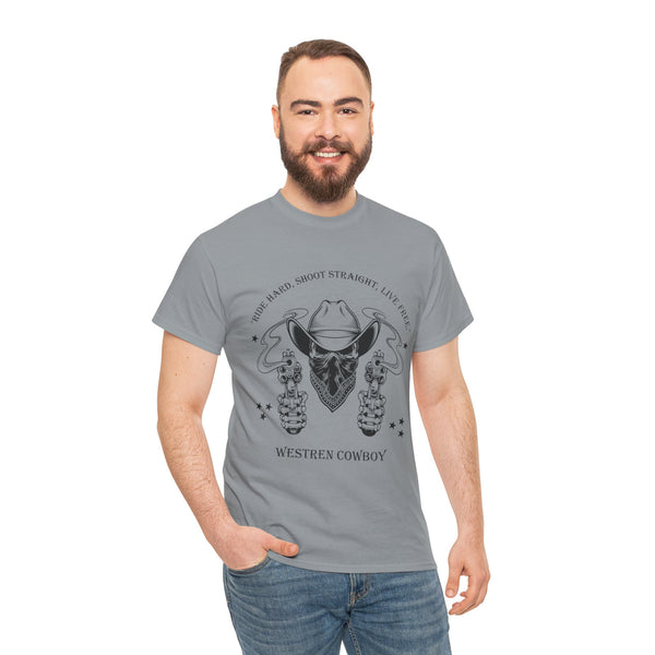 Live Free Western Cowboy T-Shirt