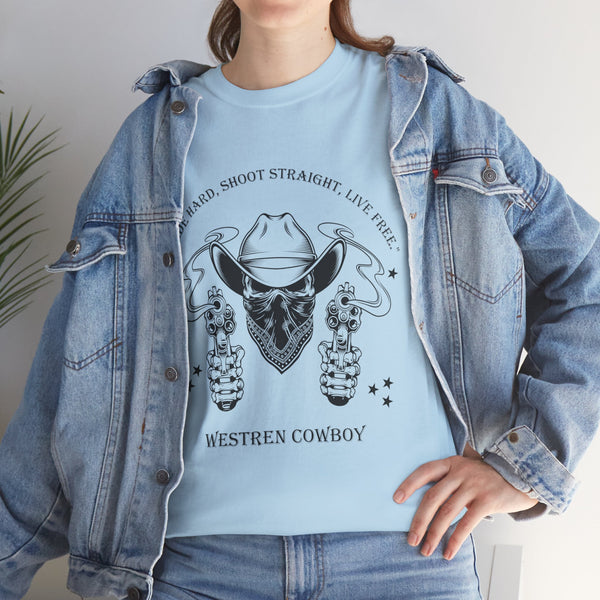 Live Free Western Cowboy T-Shirt